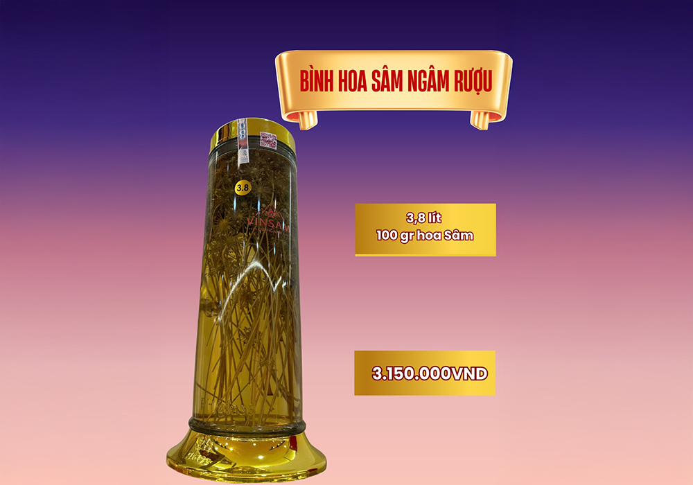 Bình hoa sâm ngâm rượu