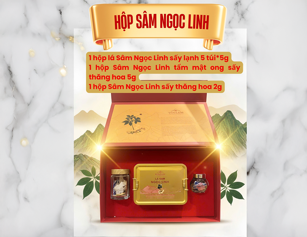 Hộp quà sâm Ngọc Linh
