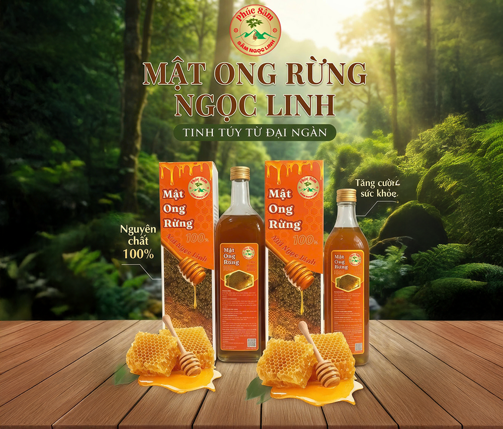 Mật ong rừng Ngọc Linh chai 1000ml